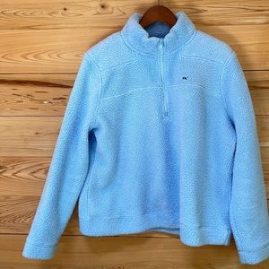Vineyard Vines Baby Blue super soft fleece 1/4 zip
